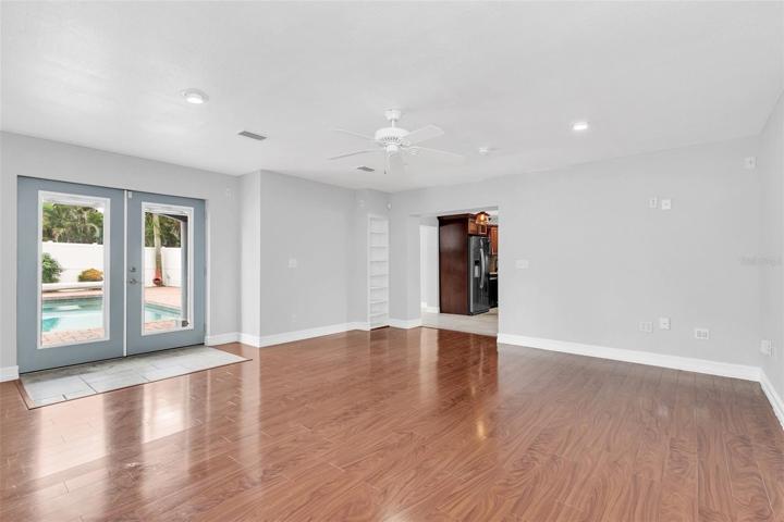 French doors leading to pool and patio