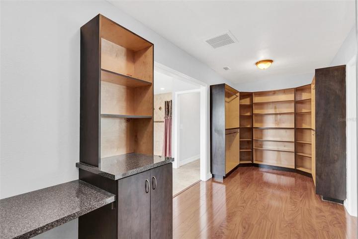 Primary bathroom custom walk-in closet