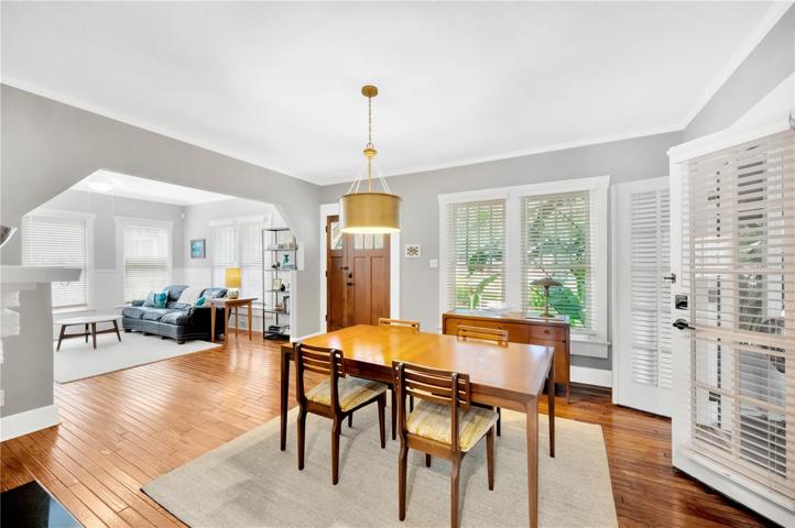 Dining Room's French Doors Lead To The Screened In Side Porch