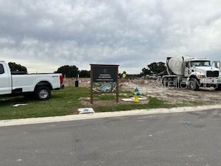 Pool and Clubhouse under construction.