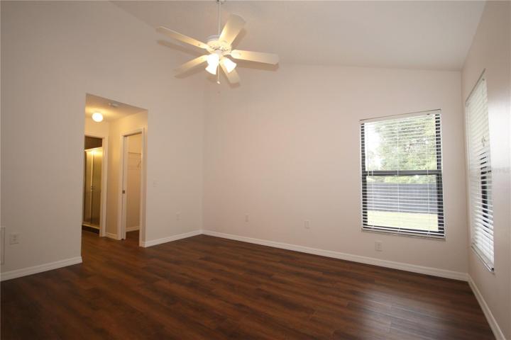 Master bedroom with his and hers closets and large master bathroom