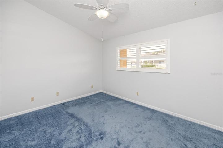 roomy 2nd bedroom with vaulted ceilings
