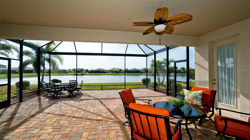 Lanai with Water View & Patio Furnishings