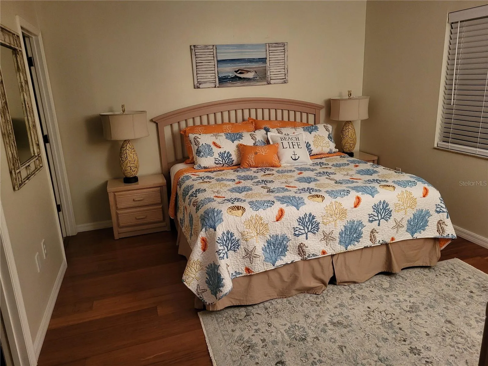 King bed in primary bedroom