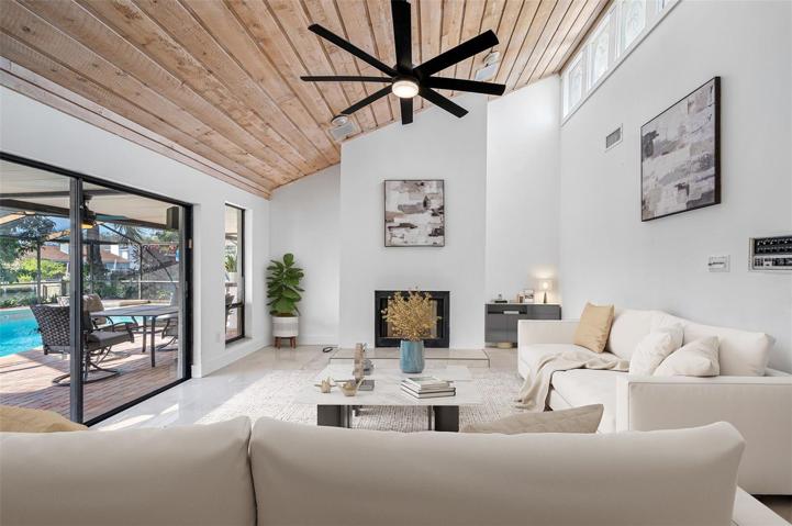 virtually staged living room