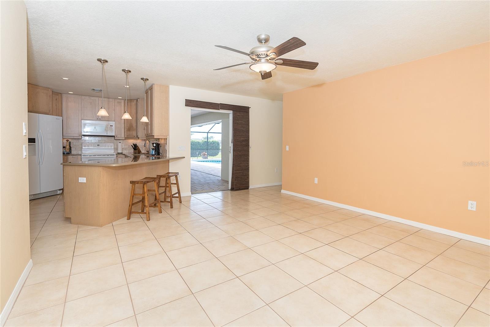 Family Room off Kitchen for Open entertainment