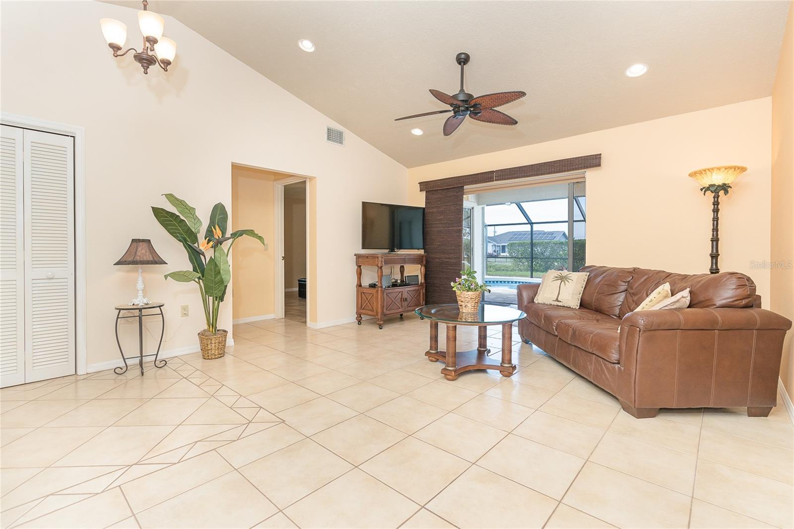 Living Room and opening for Primary Suite