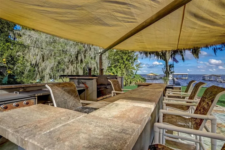 Backyard, Bar and grilling patio