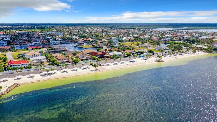 Private beach and Gulf of Mexico