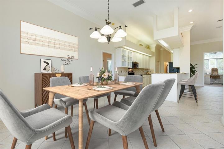 virtually staged dining area