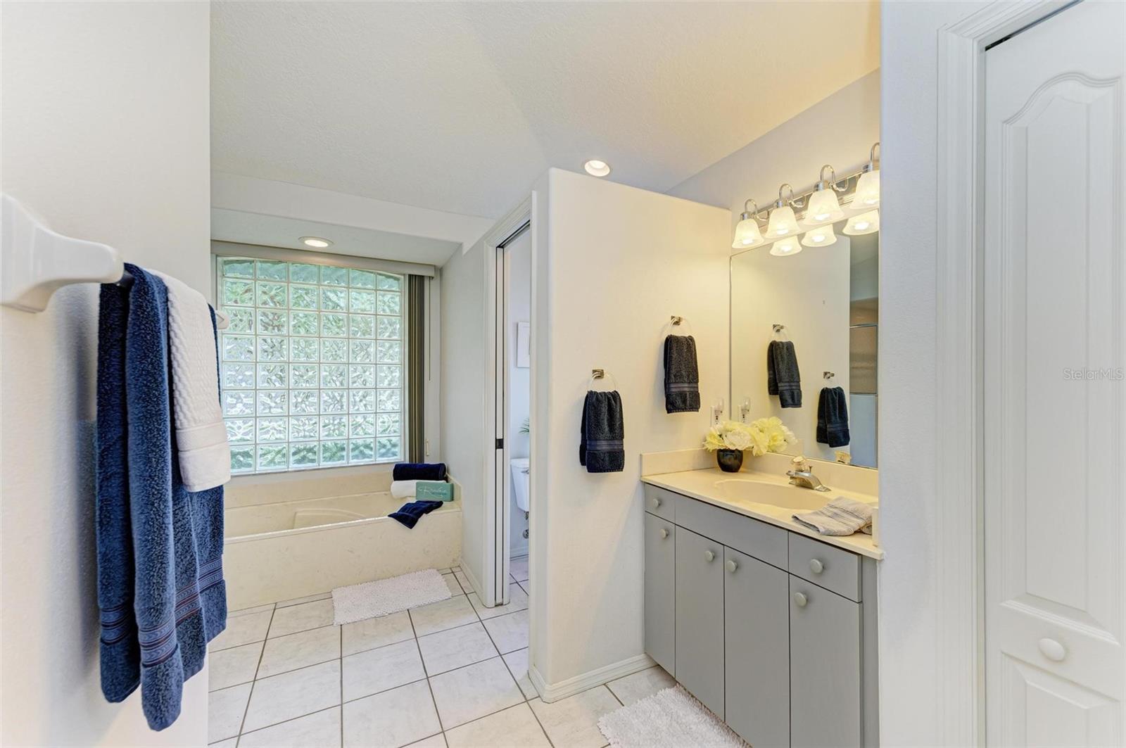 Spacious master bath