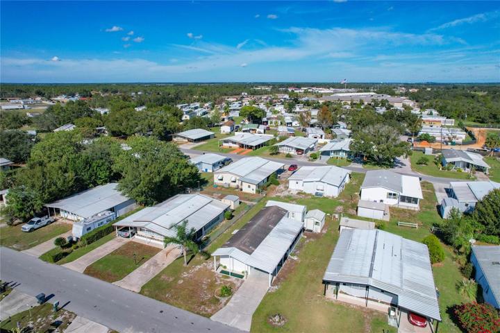 Aerial of the home and neighbors