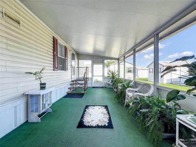 Another view into the screened porch