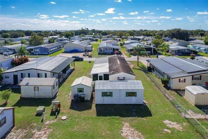 Aerial of the backyard