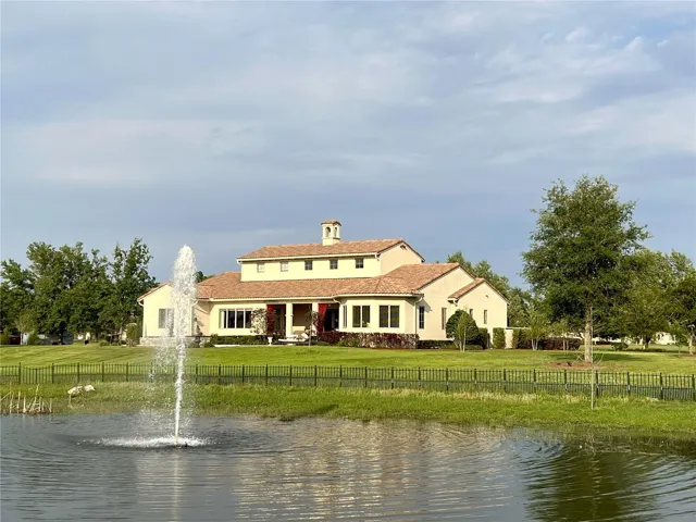 Back yard and its pond