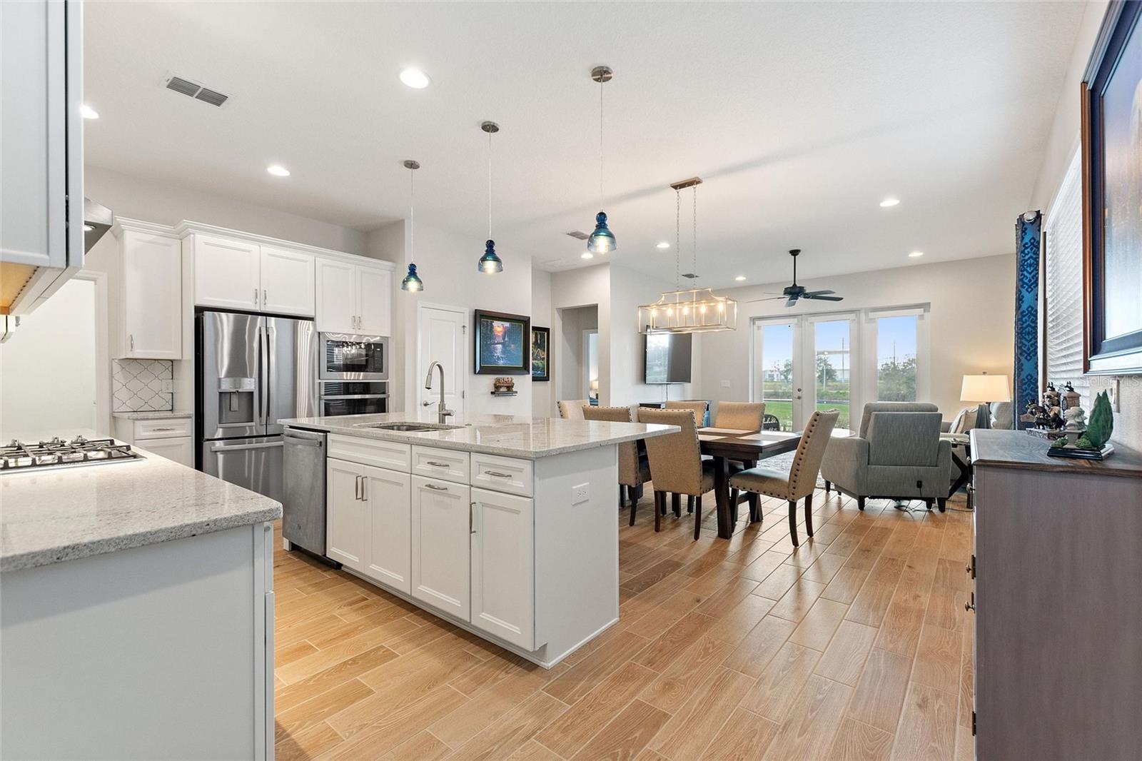 Open floor plan gives a feeling of spaciousness. Villa has the premium cabinetry and appliances.