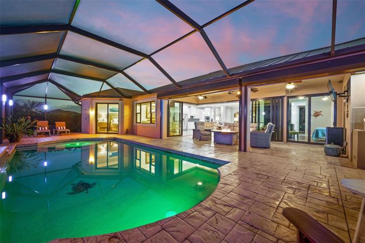 Pool changes colors
