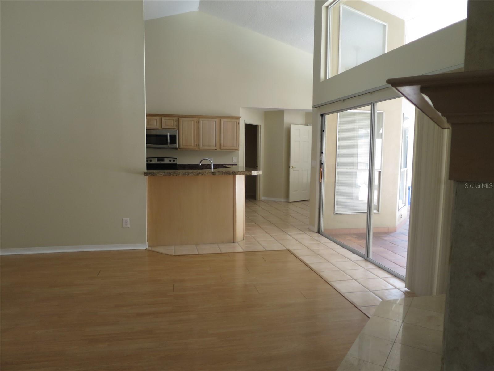 Kitchen overlooking Family Room