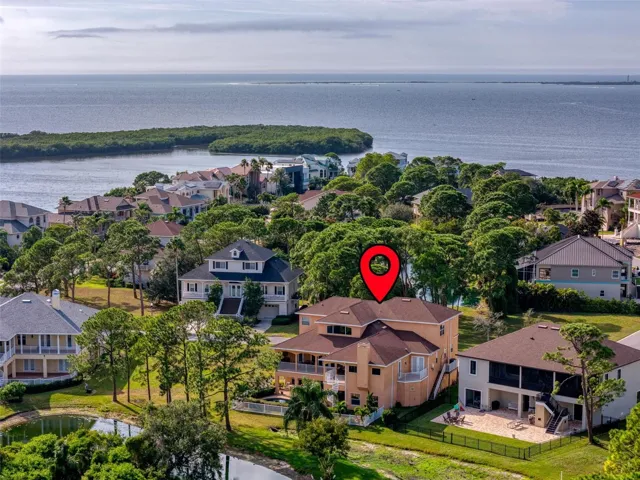 Aerial view of 2066 N Pointe Alexis Dr, Tarpon Spring FL 34689