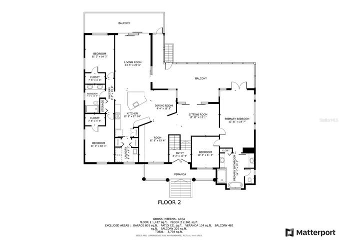 Upstairs floorplan