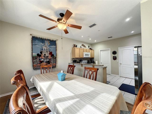 Open plan dining area