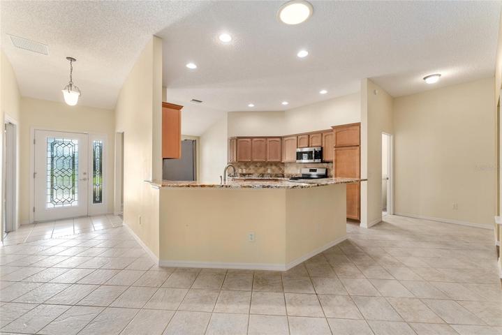 FOYER & KITCHEN view shows DIAGONAL SET TILE FLOORS