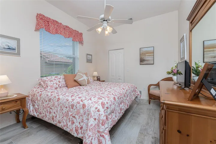 Guest Bedroom #2 is quite comfortable and offers a walk in closet.