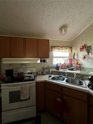 Kitchen sink and stove area
