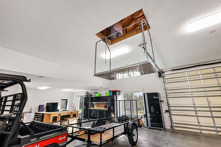 Versa Lift System for easy attic storage.
