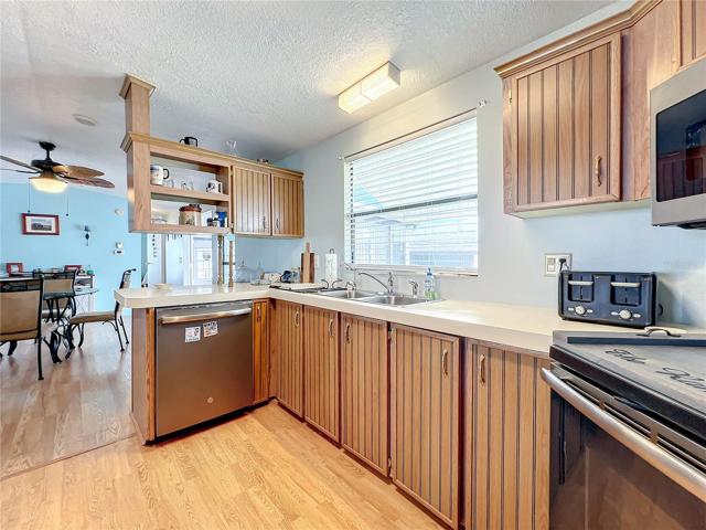 Kitchen with view into the dining room