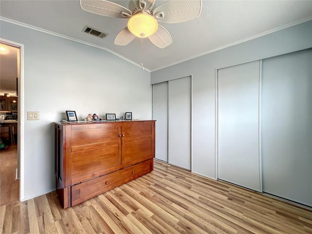Guest bedroom with double closet