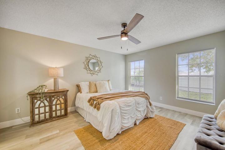 Bedroom windows have a private view. Landscaping may be added to the wall~