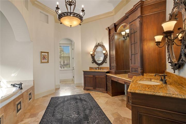 Primary bathroom with double vanity