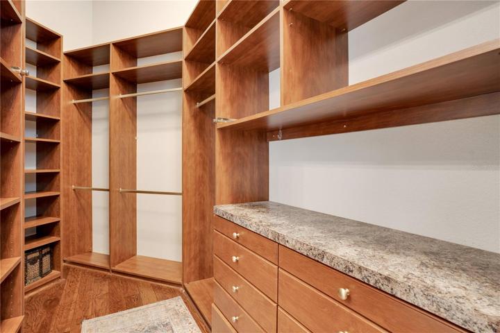 His and hers walk in closets