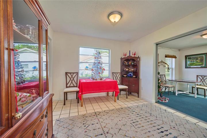View of dining room in relation to Florida room.