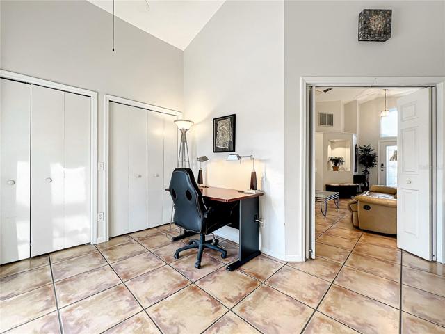 Master bedroom sitting area with 2 large closets, double doors and so much more.