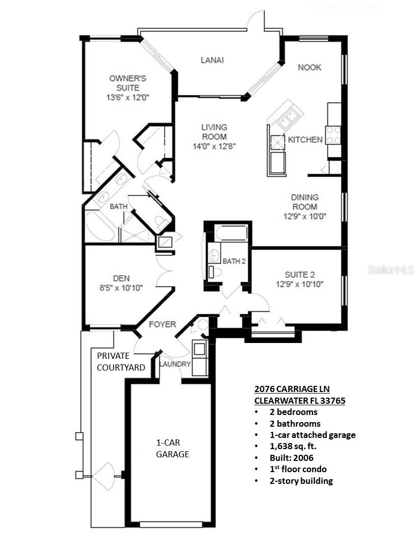 Floor plan for 2076 Carriage Ln.