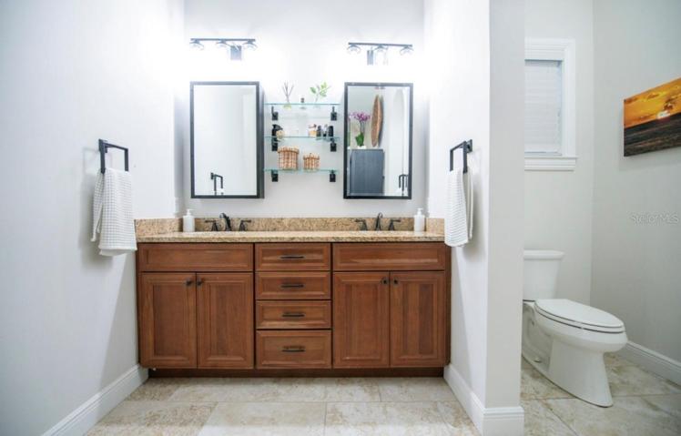 MASTER BATHROOM - DOUBLE VANITY - No Expense Spared - Restoration Hardware Systems and Hardware.