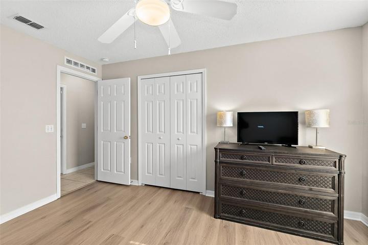 bedroom 3, ceiling fan, LVP floors