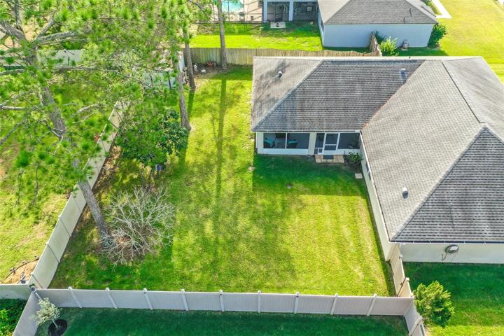 fenced yard
