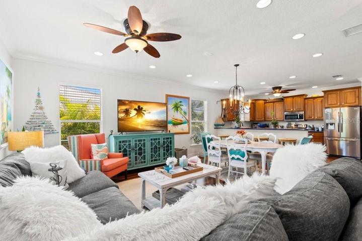 Dining room kitchen family room combo