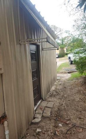 Side entrance to garage