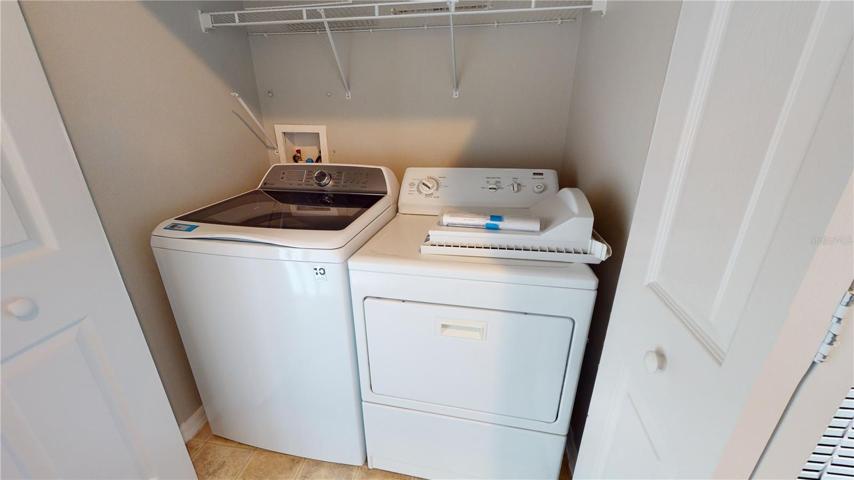 Laundry closet in the second floor.
