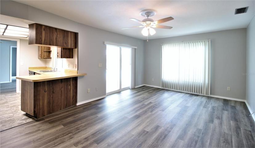Family room off kitchen