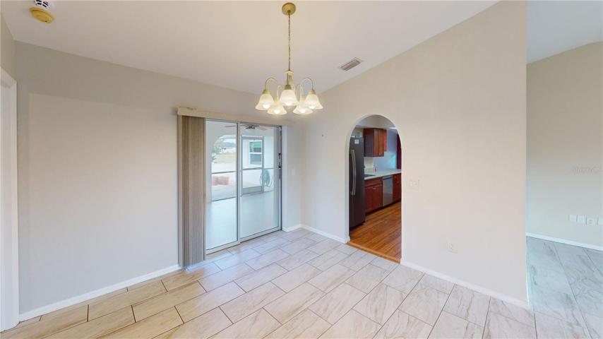 Dining area off of living room