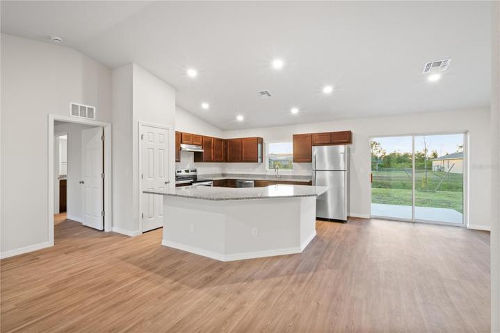 Vaulted ceilings with Recessed Lighting