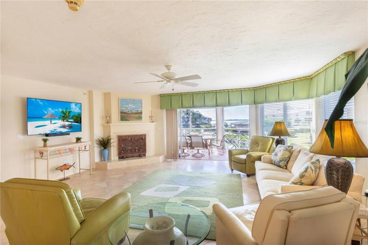 Your living room has long water views.