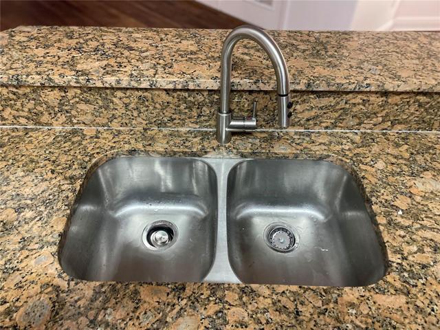 Deep, double stainless sinks