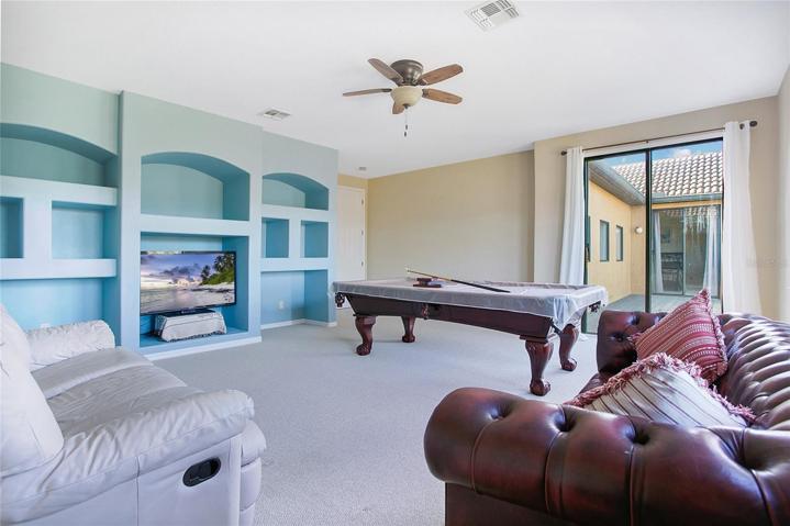 Upstairs Game Room with direct access to large balcony.