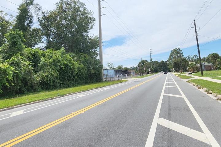 Road in front of lot